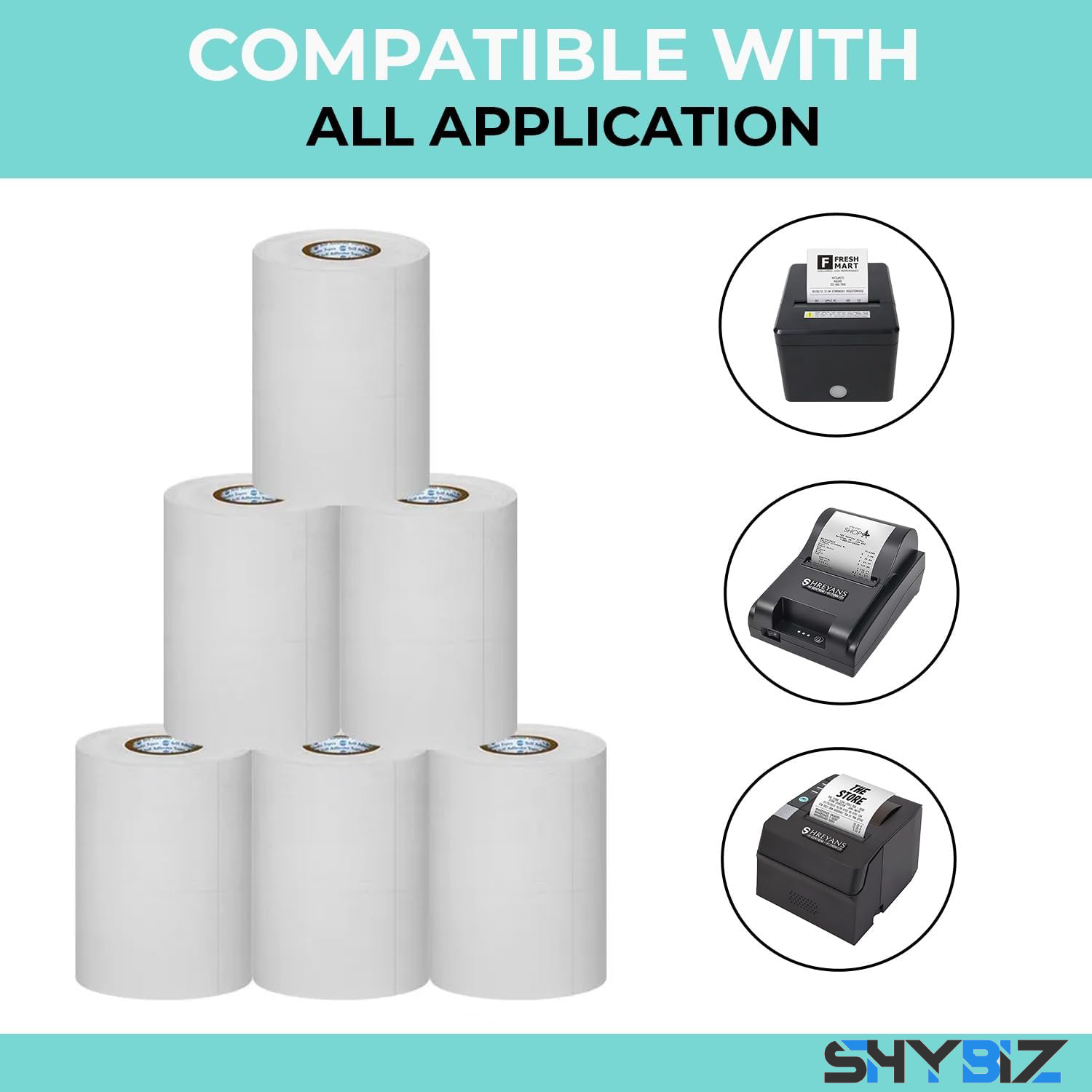 Kodak 58mm (2 inch) 50 GSM Thermal Paper Roll (Pack of 60)